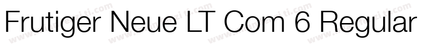 Frutiger Neue LT Com 6 Regular字体转换